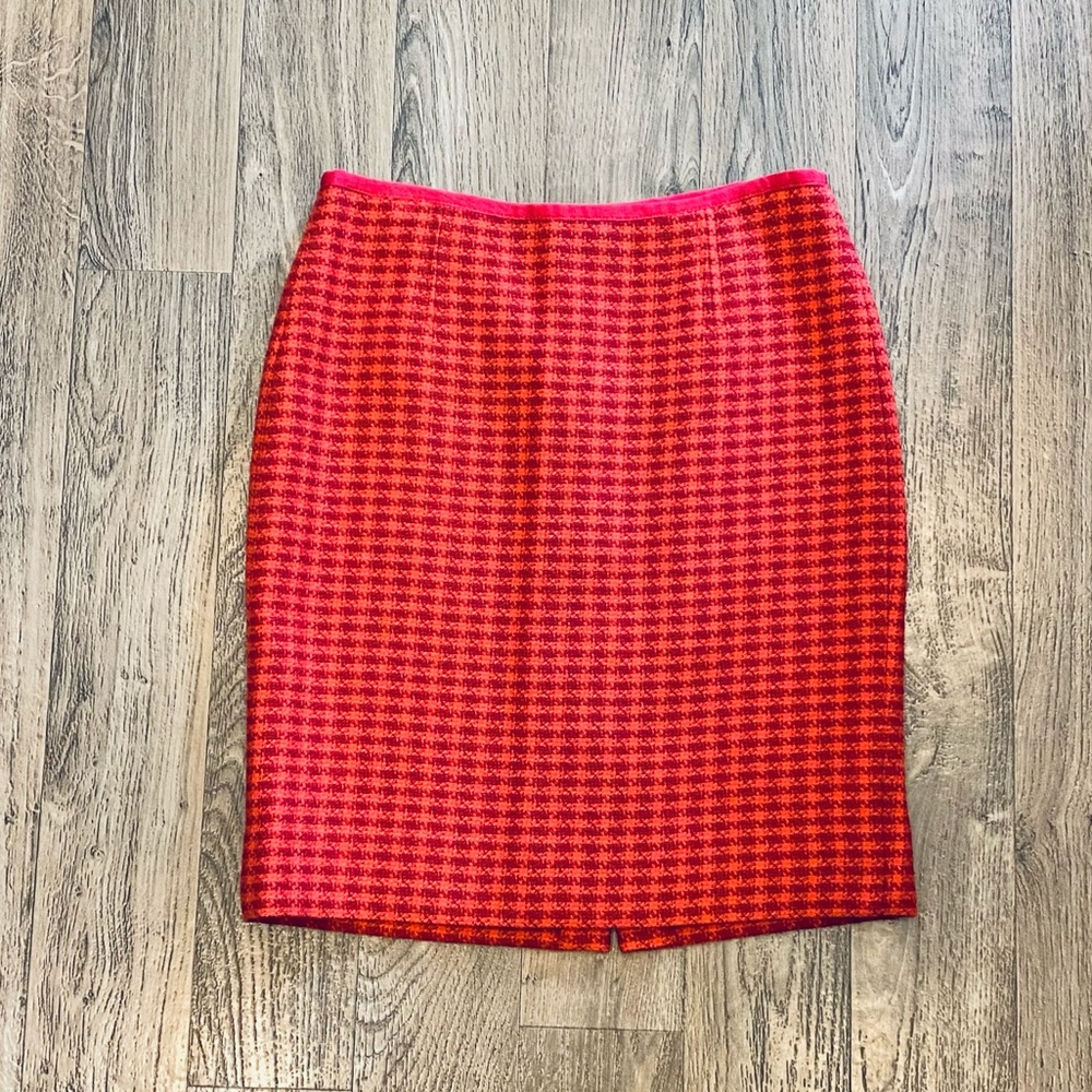 Tory Burch Tweed Houndstooth Skirt 6